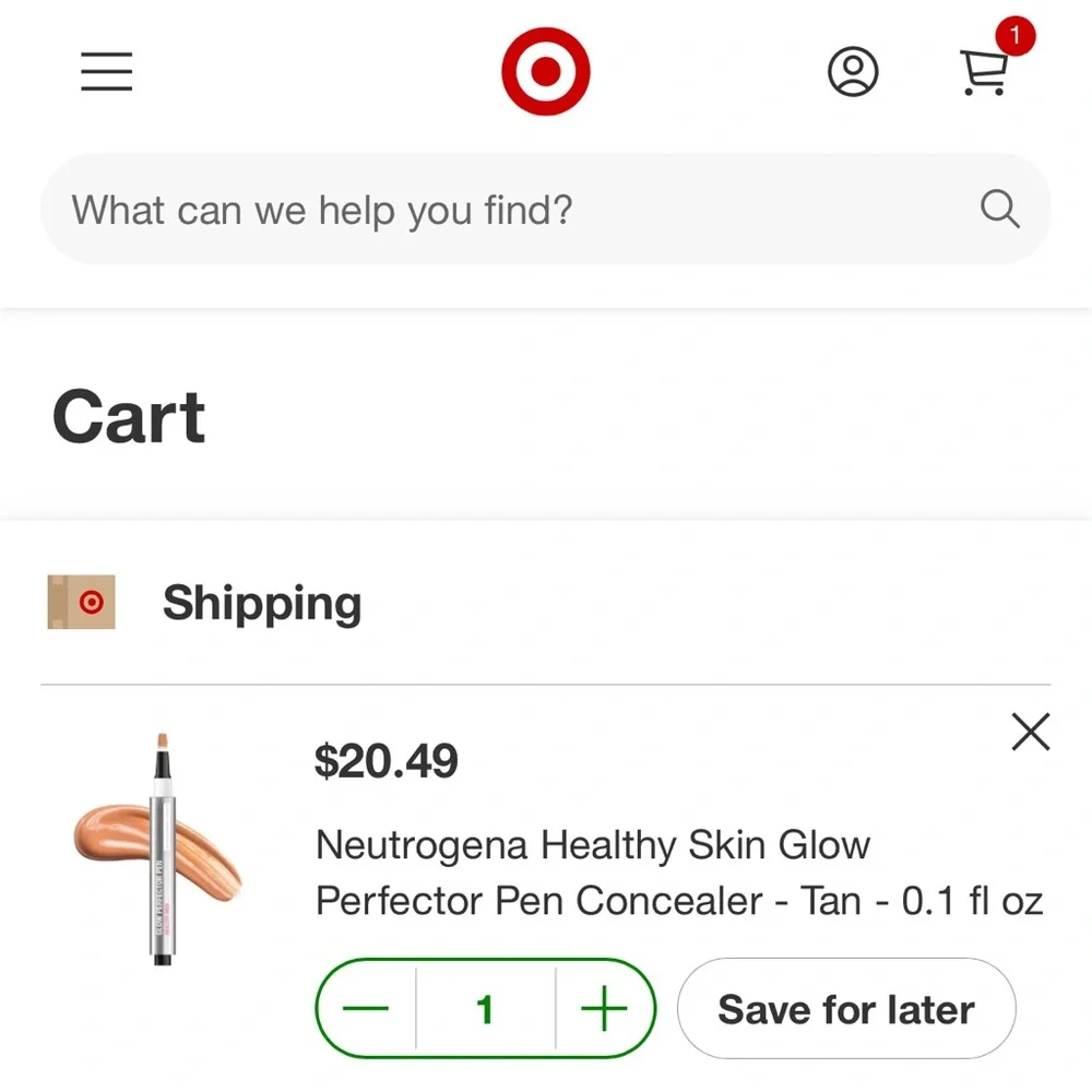 🔴 4/$15 Neutrogena® Healthy Skin Glow Perfector Concealer Pen in Tan, 0.1 OZ